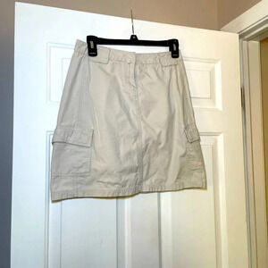 J Crew Woman’s Beige Cargo Mini Skirt Size 2 100% Cotton